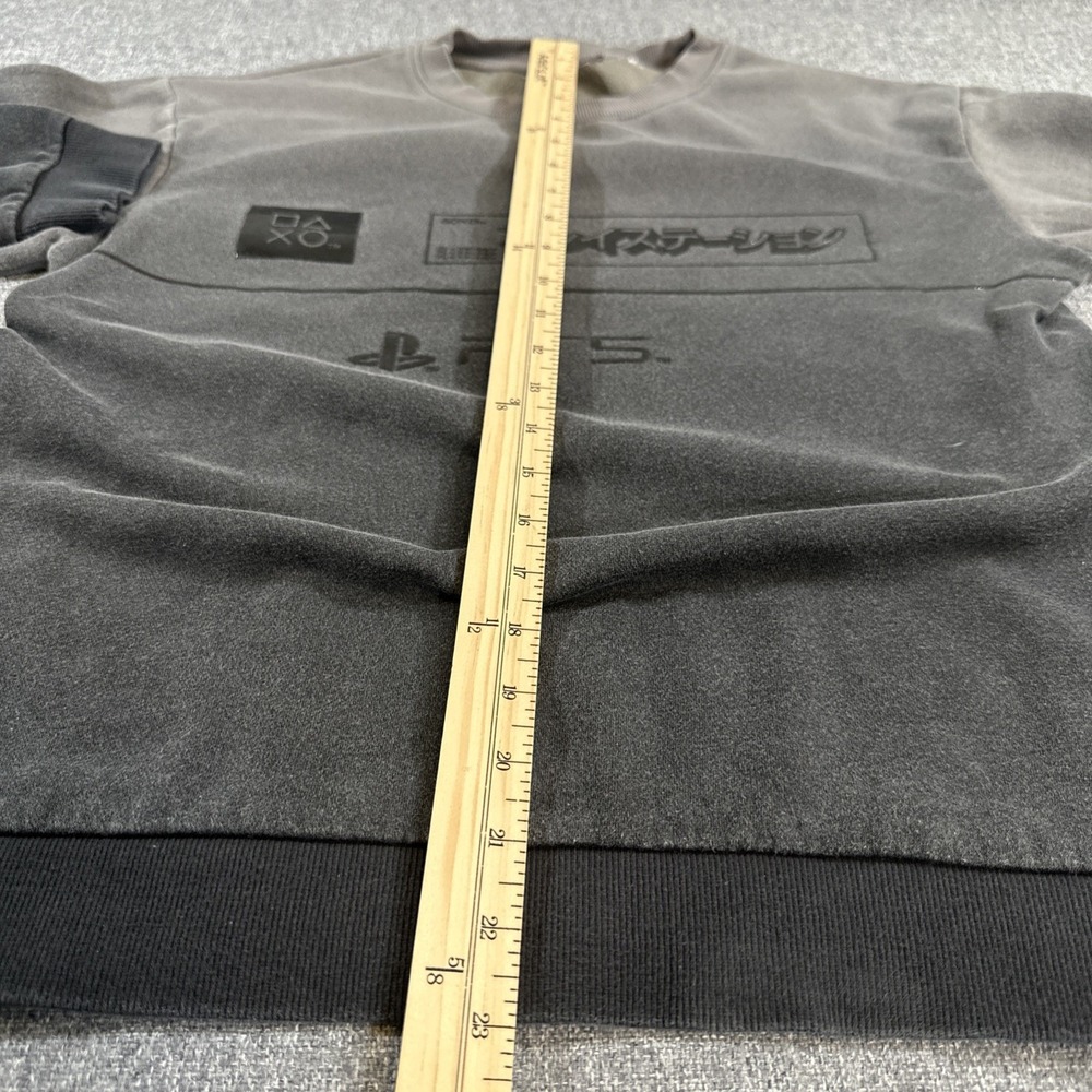 PlayStation PS5 Crewneck Sweatshirt Mens Large Gray Black Graphic - Picture 5 of 6